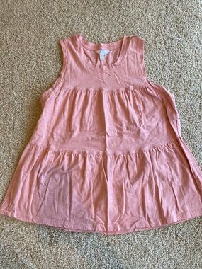 Time and Tru Pink Tiered Sleeveless Tank